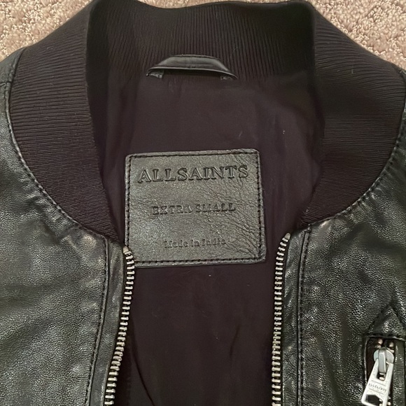 Men’s Leather Bomber Jacket - Picture 3 of 4